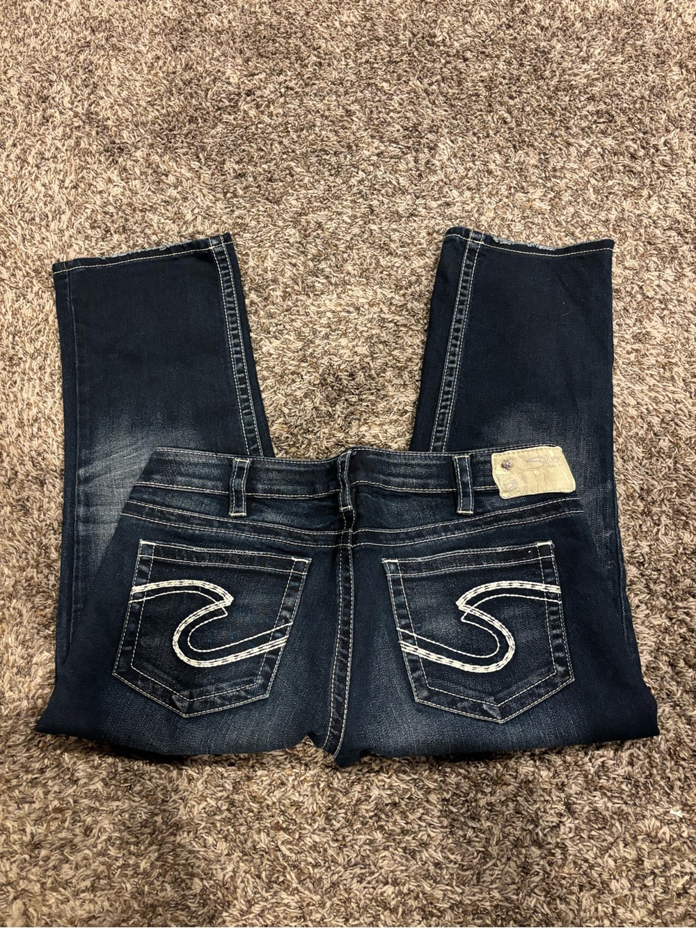 Womens Silver Aiko Capri Jeans